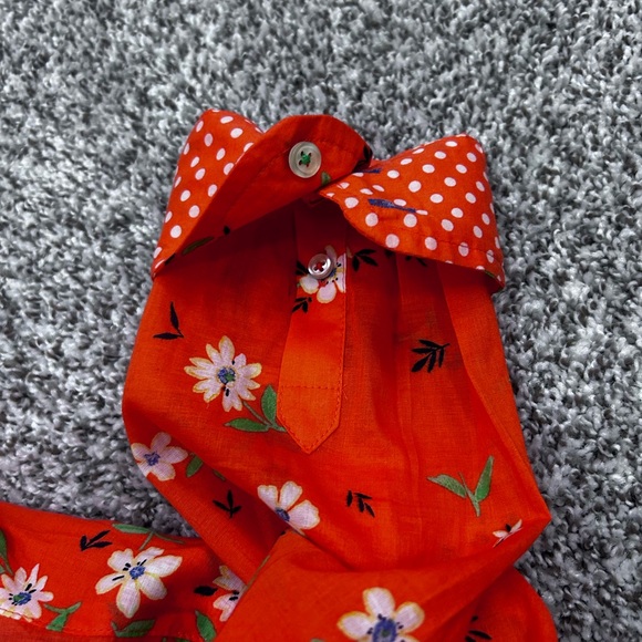 Talbots COTTON BUTTON FRONT SHIRT - LIVELY DITSY New without tag - Picture 12 of 13